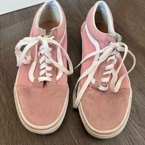Vans Old Skool Pink Canvas Sneakers - Women's 10